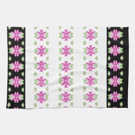Pinks und grüne Küche Geschirrtuch (Horizontal)