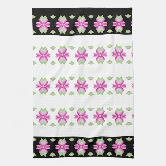 Pinks und grüne Küche Geschirrtuch (Vertikal)