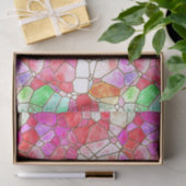 Pinks und Reds Mosaikglas-Dekoupage Seidenpapier (Geschenk)