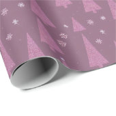 Pinks und Rose Weihnachtsbaumumschlagpapier Geschenkpapier (Rolleneckpunkt)
