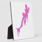 Pinksalamander mit farbenfrohen Tropfen Fotoplatte (Seite)