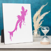 Pinksalamander mit farbenfrohen Tropfen Fotoplatte (Seite)