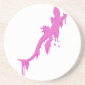 Pinksalamander mit farbenfrohen Tropfen Getränkeuntersetzer (Vorne)