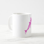 Pinksalamander mit farbenfrohen Tropfen Kaffeetasse (Vorderseite Links)