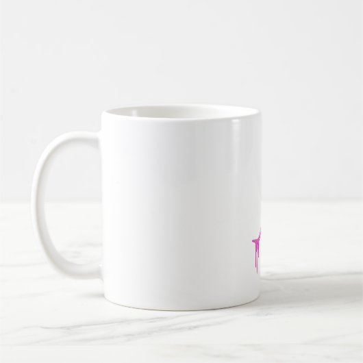 Pinksalamander mit farbenfrohen Tropfen Kaffeetasse (Links)