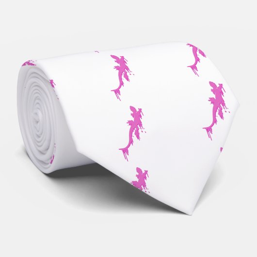 Pinksalamander mit farbenfrohen Tropfen Krawatte (Gerollt)
