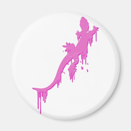 Pinksalamander mit farbenfrohen Tropfen Magnet (Vorne)