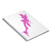 Pinksalamander mit farbenfrohen Tropfen Notizblock (Rechte Seite)