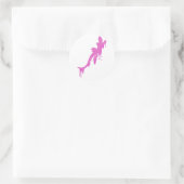 Pinksalamander mit farbenfrohen Tropfen Runder Aufkleber (Tasche)