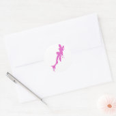 Pinksalamander mit farbenfrohen Tropfen Runder Aufkleber (Umschlag)