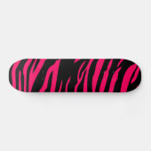 Pinkschwarzer Zebra-Druck-Tierbaut.-Skateboard Skateboard (Horizontal)
