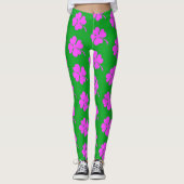 PinkShamrock Clover St. Patrick's Day Leggings (Vorderseite)