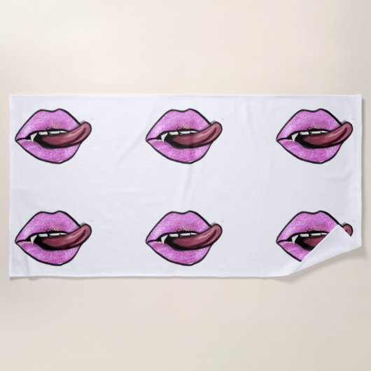 PINKSPRACHE UND LIPPEN STRANDTUCH (Vorderseite)