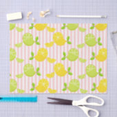 PINKSTREIFEN MIT LEMONS & LIMES SEIDENPAPIER (Handwerk)