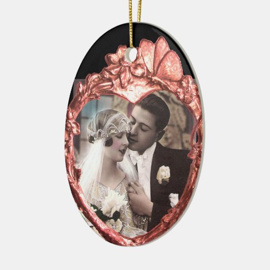 PINKTASTE UND BLUME HERZFOTOVORLAGE KERAMIKORNAMENT (Links)