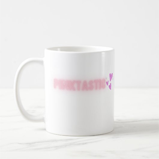 PINKTASTIK Süßes rosa Mädchen-Ästhetik-Design Kaffeetasse (Links)