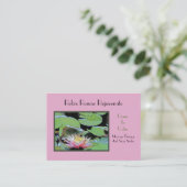 PINKWASSER-LILY-PADS VISITENKARTE (Stehend Vorderseite)