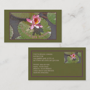 PINKWASSER-LILY- UND LILY-PADS/ZOLLBARE VISITENKARTE