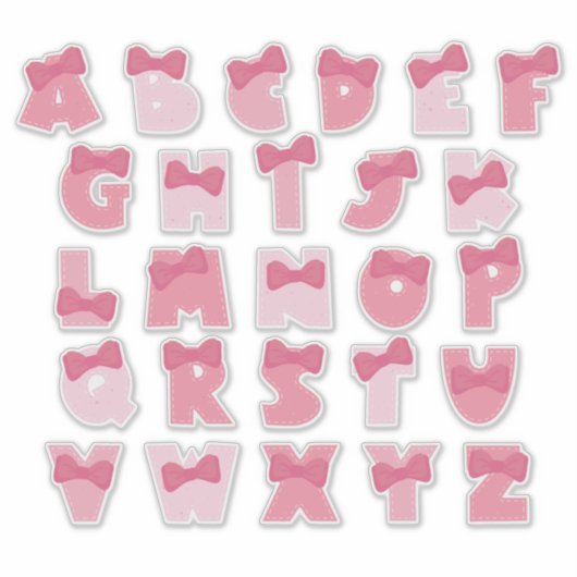 PINKY ALPHABET AUFKLEBER (Vorderseite)