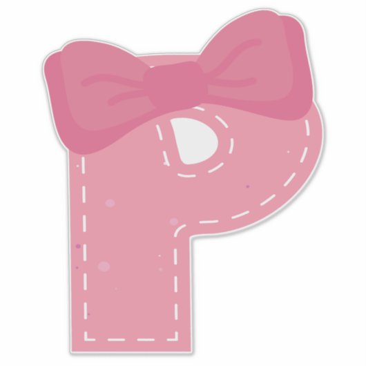 PINKY ALPHABET -P- AUFKLEBER (Vorderseite)