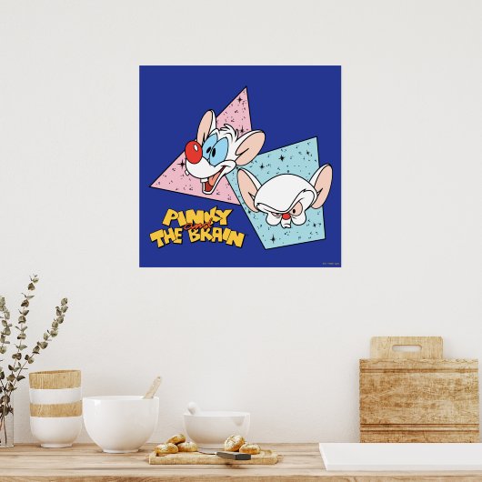 Pinky and the Brain | Retro Character Graphics Poster (Küche)