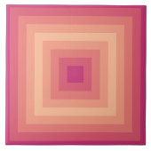 Pinky Arrow Fuzzy Peach Squares Keramik Tile Fliese (Vorderseite)