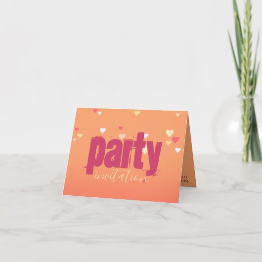 Pinky Blush-Party Einladung (Vorderseite)