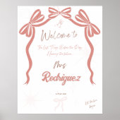 Pinky Brautparty Welcome Poster (Vorne)