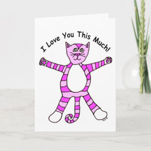 Pinky Cat Valentinstag Card Feiertagskarte