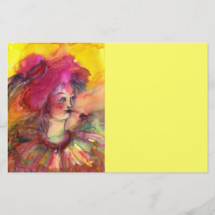PINKY CLOWN , fuchsienrosa, gelb Briefpapier