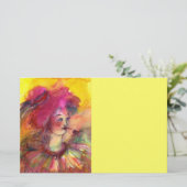 PINKY CLOWN , fuchsienrosa, gelb Briefpapier (Stehend Vorderseite)