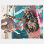 Pinky Dollz Fleece Blanket (Vorderseite (Horizontal))