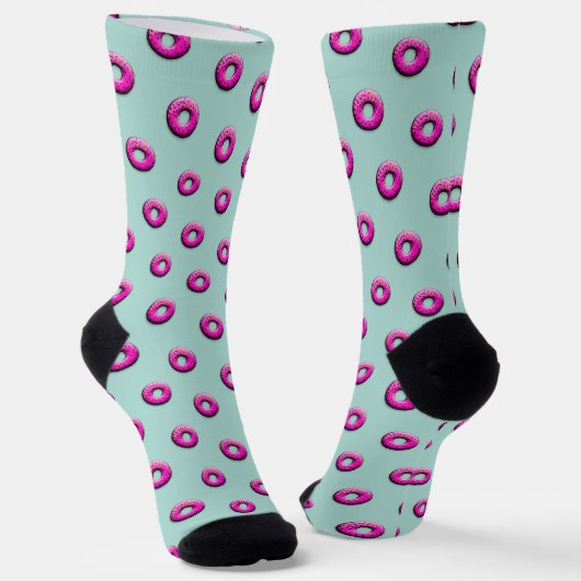 Pinky Donut - bunte Streusel 1 Socken (Gewinkelt)