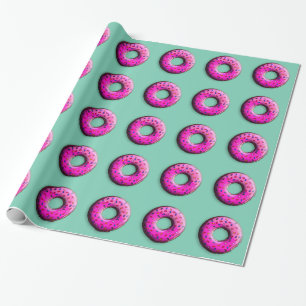 Pinky Donut mit bunten Sprinklen + Ihre Ideen Geschenkpapier