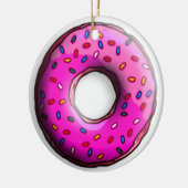 Pinky Donut mit bunten Sprinklen + Ihre Ideen Keramik Ornament (Links)