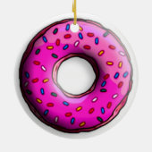 Pinky Donut mit bunten Sprinklen + Ihre Ideen Keramik Ornament (Hinten)