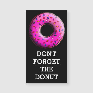 Pinky Donut mit bunten Sprinklen + Ihre Ideen Magnetkarte