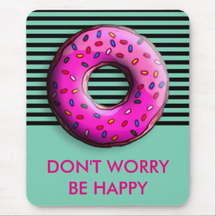 Pinky Donut mit bunten Sprinklen + Ihre Ideen Mousepad