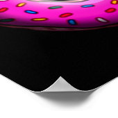 Pinky Donut mit bunten Sprinklen + Ihre Ideen Poster (Ecke)