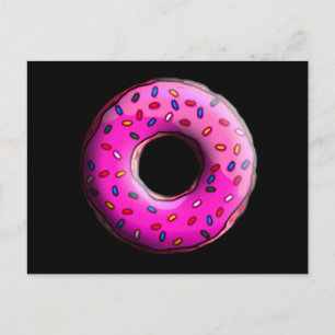 Pinky Donut mit bunten Sprinklen + Ihre Ideen Postkarte