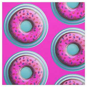 Pinky Donut mit bunten Sprinklen + Ihre Ideen Stoff