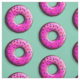 Pinky Donut mit bunten Sprinklen + Ihre Ideen Stoff