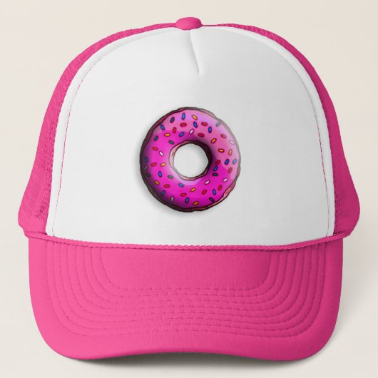 Pinky Donut mit bunten Sprinklen + Ihre Ideen Truckerkappe (Vorderseite)