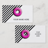 Pinky Donut mit bunten Sprinklen + Ihre Ideen Visitenkarte (Vorne/Hinten)