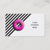 Pinky Donut mit bunten Sprinklen + Ihre Ideen Visitenkarte (Rückseite)