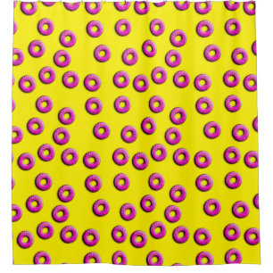 Pinky Donuts nahtloses Muster + Ihre Ideen Duschvorhang