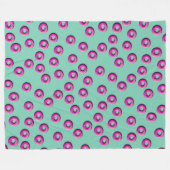 Pinky Donuts nahtloses Muster + Ihre Ideen Fleecedecke (Vorderseite (Horizontal))