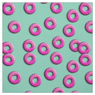 Pinky Donuts nahtloses Muster + Ihre Ideen Stoff