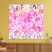 Pinky Doodle Stretched Canvas Print Leinwanddruck (Insitu (Wohnzimmer))