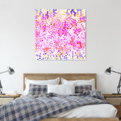 Pinky Doodle Stretched Canvas Print Leinwanddruck (Insitu (Schlafzimmer))